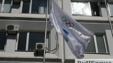 У Черкасах, поряд із прапором України, замайорів прапор Національного олімпійського комітету