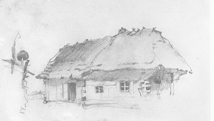Хата діда Івана. Малюнок Т.Шевченка