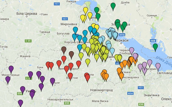 Рекреаційні пункти у лісах Черкащини відтепер на карті Google maps