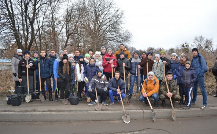 На уманських вулицях висадили 2600 саджанців грабу