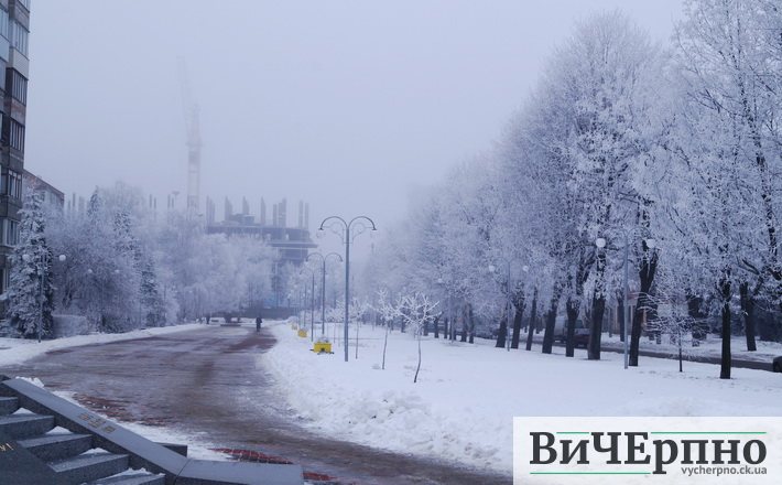 “Впала на землю паморозь” – Черкаси в полоні інею (фоторепортаж)