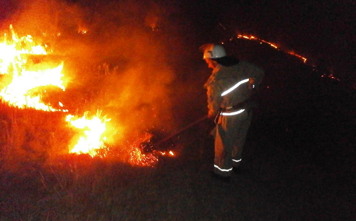 На Черкащині ліквідували пожежу сухої трави на площі 2 гектари