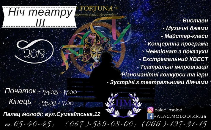 Черкащан кличуть на Ніч театру