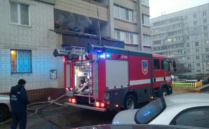 У Черкасах сталася пожежа в 14-ти поверховому житловому будинку (ФОТО)