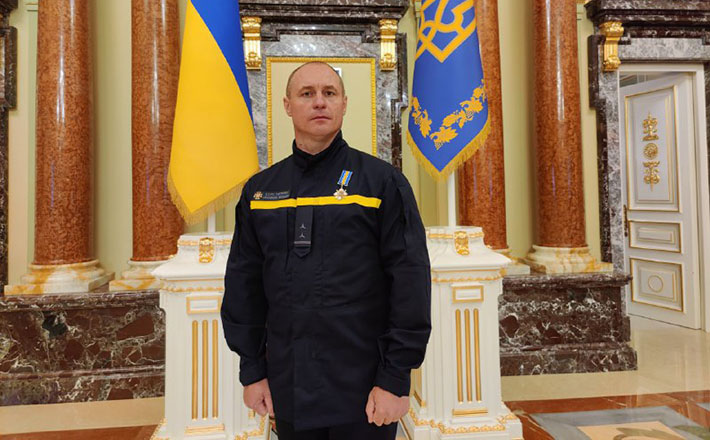 Орден “За мужність” отримав рятувальник із Черкас