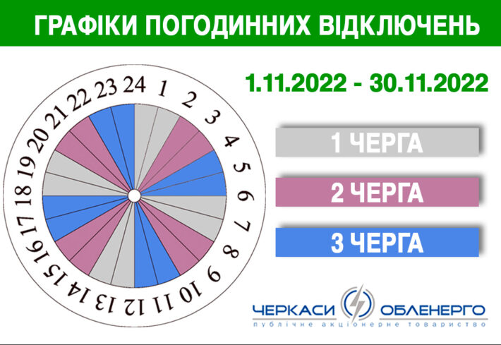 Сьогодні на Черкащині діятиме зелений графік відключення електрики