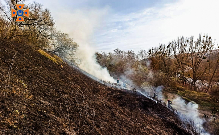 На Уманщині вогонь знищив 3 гектари сухої трави