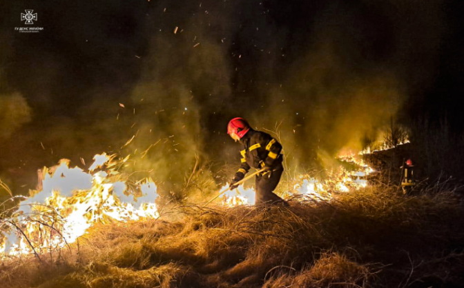 Понад 2 га сухостою згоріли на Черкащині за добу