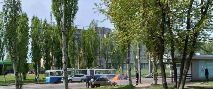 У Черкасах під час руху загорівся автомобіль