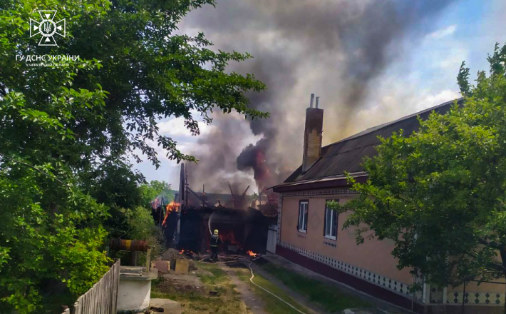 У пожежі на Черкащині постраждав чоловік