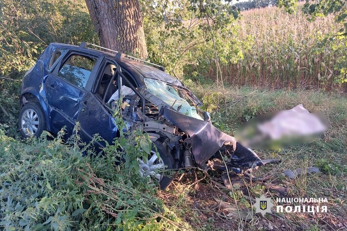 На Черкащині сталася смертельна ДТП, водій помер відразу