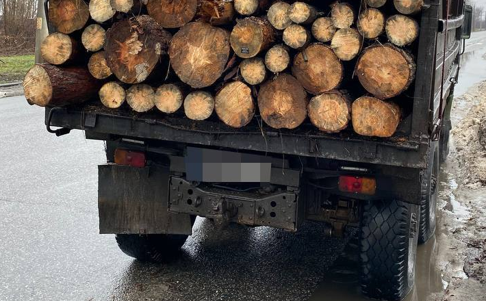 У Черкасах водій перевозив деревину без накладної вантажу