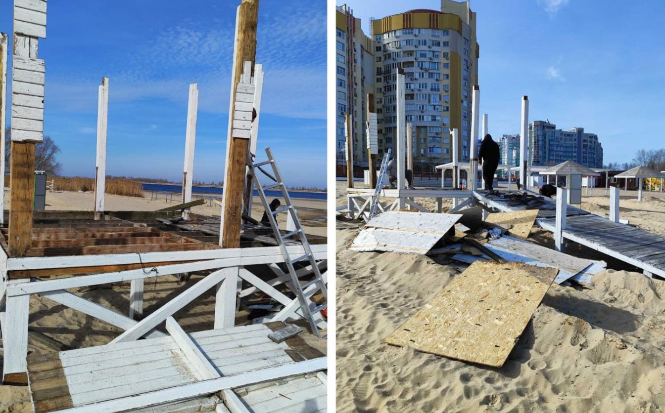 На черкаському пляжі реконструюють рятувальну вежу