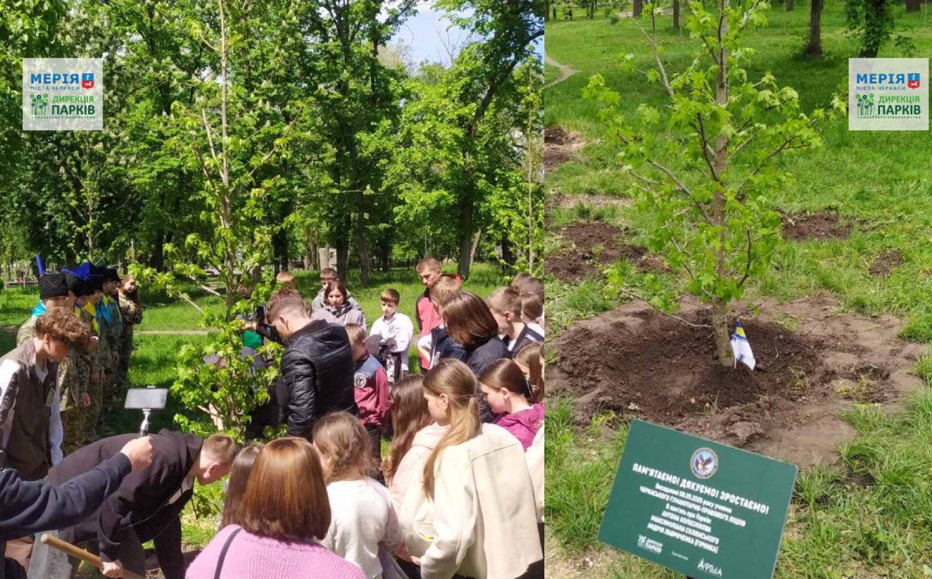У Соборному парку учні висадили дерева в пам’ять про Героїв