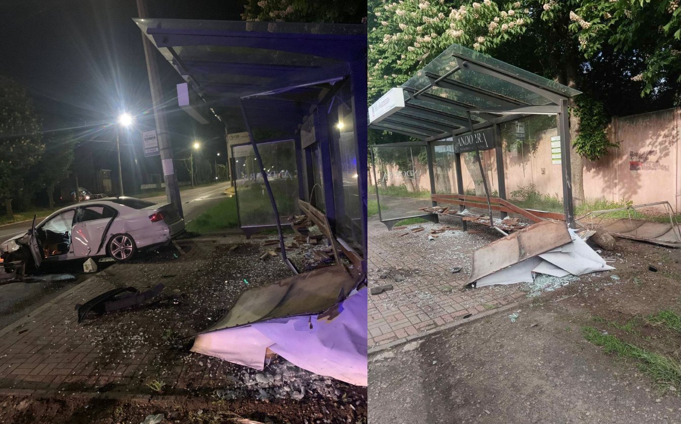 Водійка в Черкасах вʼїхала в автобусну зупинку