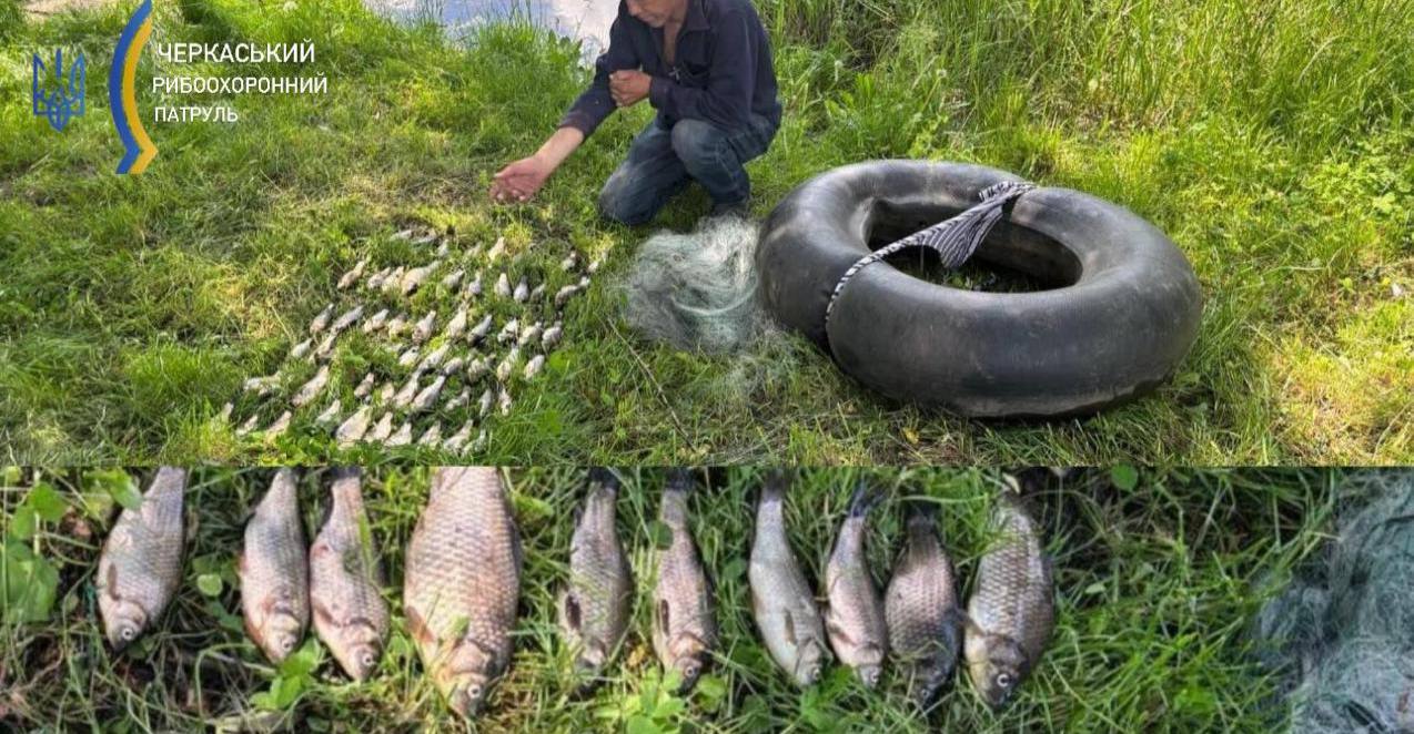 На майже сто тисяч гривень черкащанин наловив риби