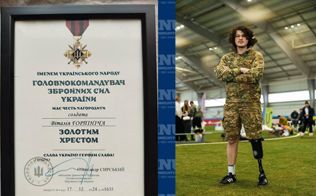 Сирський нагородив черкаського студента нагрудним знаком “Золотий хрест”