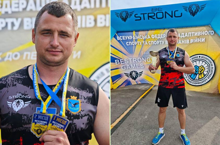 Ветеран із Черкас виборов три медалі на “BESTRONG GAMES 2025”