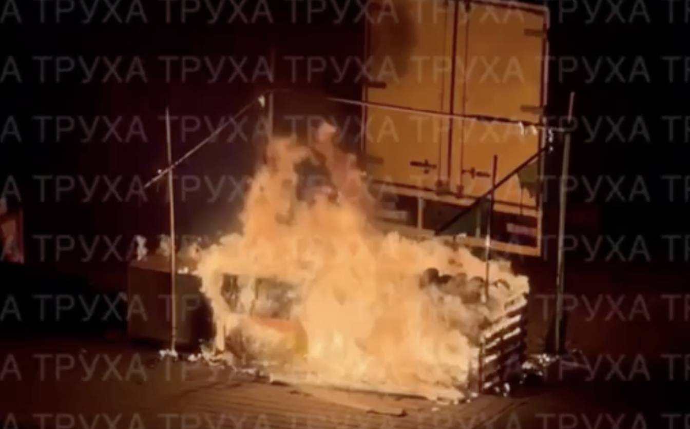 У Черкасах горіла палатка для зберігання кавунів