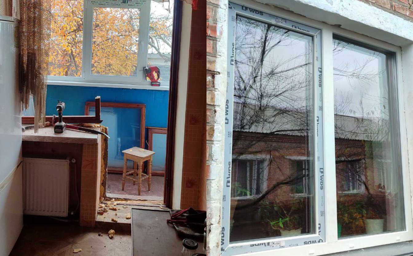 У Смілі встановили понад сотню нових вікон у будинках, що постраждали від прильоту влітку