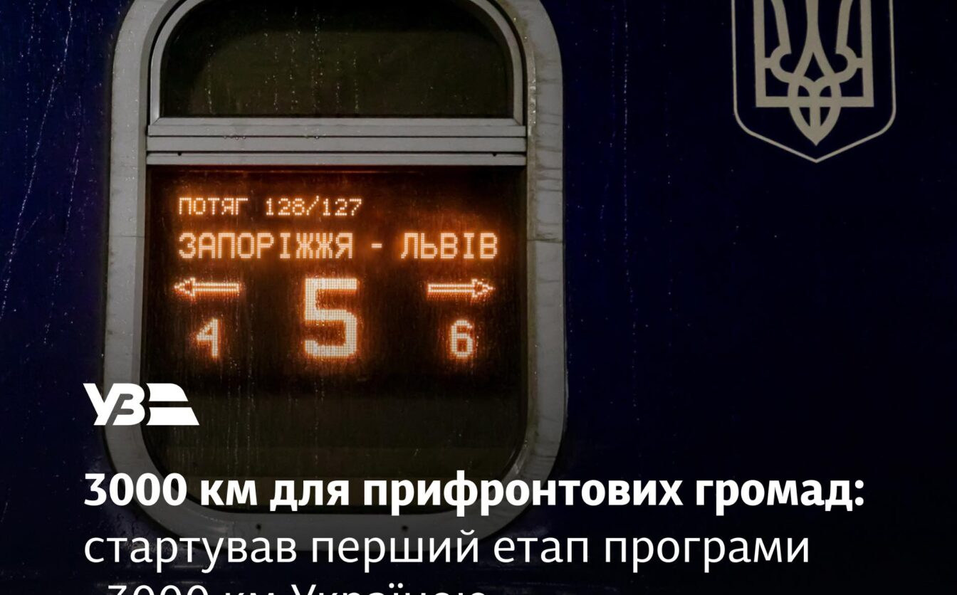 Поїзди, що курсують Черкащиною, доступні в програмі “3 000 кілометрів Україною”
