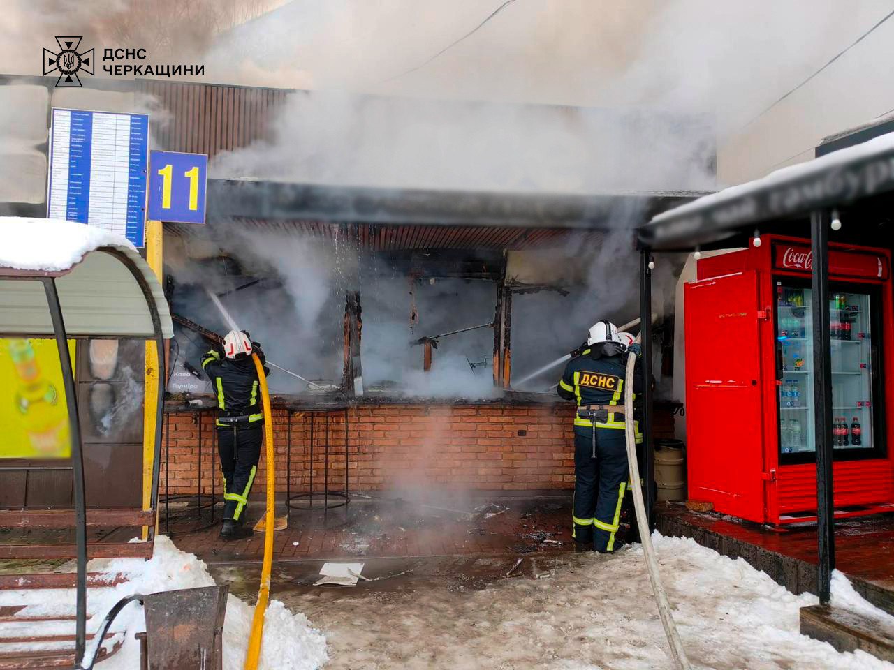 У ДСНС розповіли, чому загорівся кіоск в Умані (ФОТО)