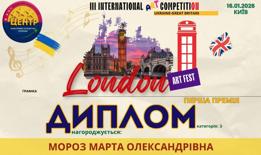 Учениця з Черкас здобула перемогу міжнародного фестивалю