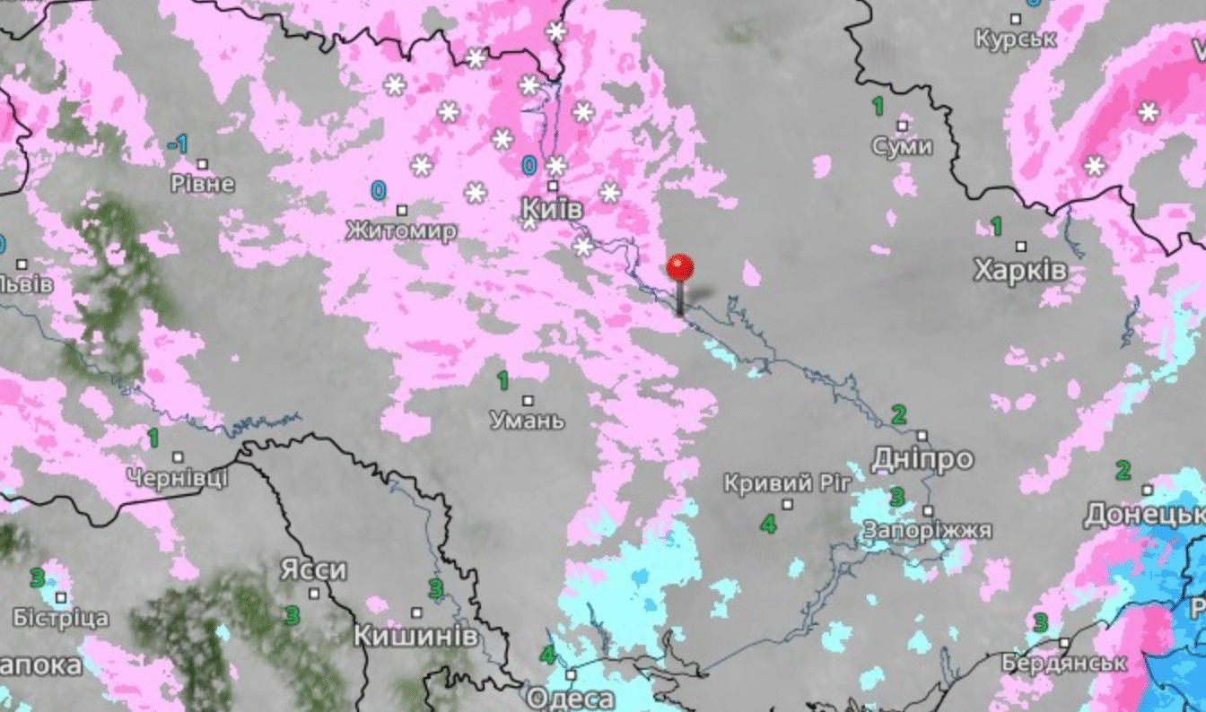 Відлига й опади очікуються завтра на Черкащині