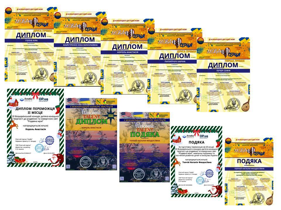 Юні черкащани отримали нагороди мистецьких конкурсів