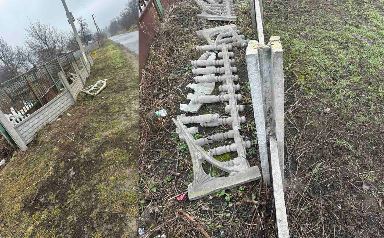 В одній із громад Черкащини невідомі зламали паркан цвинтаря