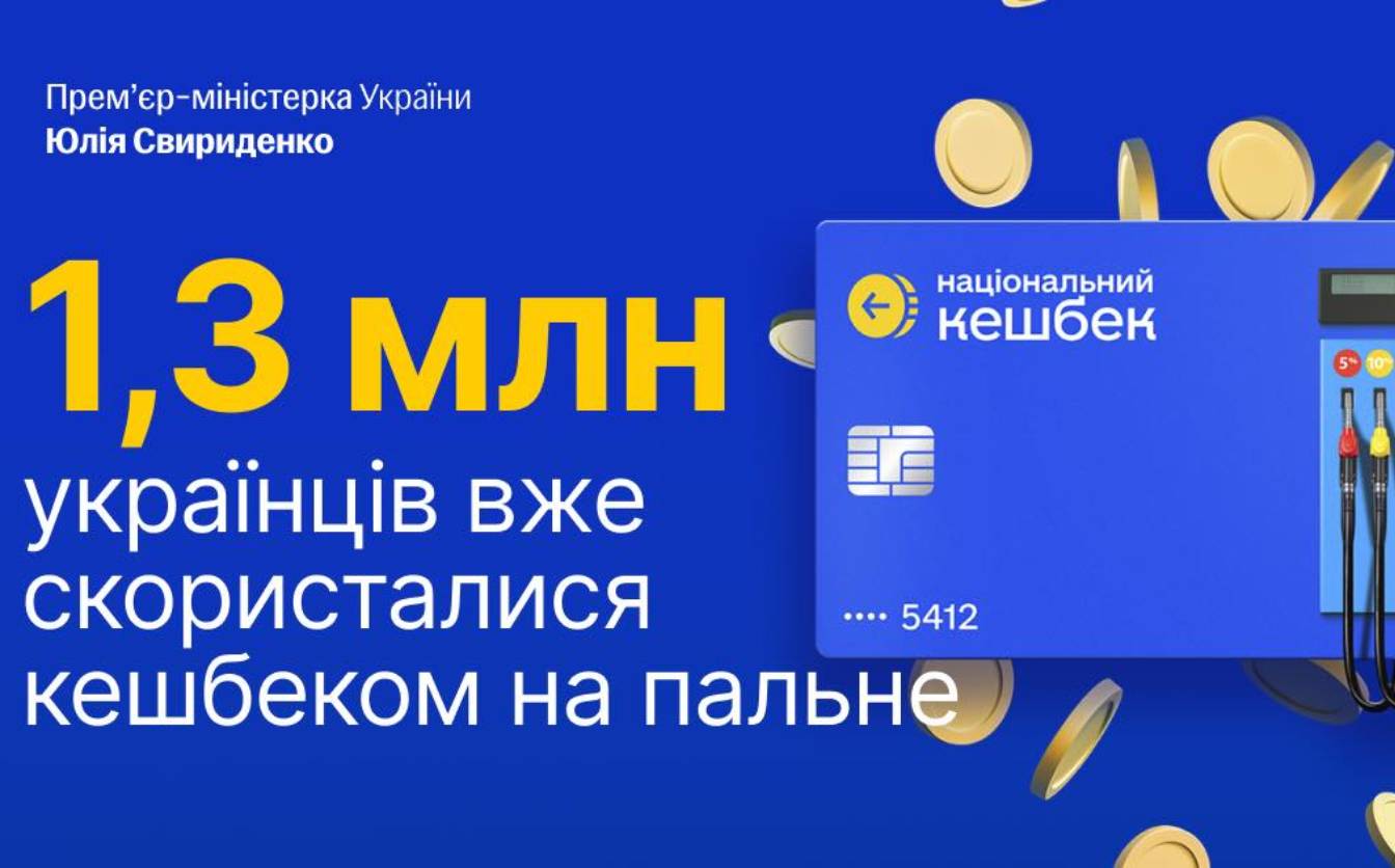 Понад мільйон українців уже скористалися кешбеком на пальне