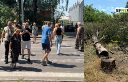 Жителі Лісової Просіки перекрили дорогу через чергову спробу забудови ділянки (ВІДЕО)