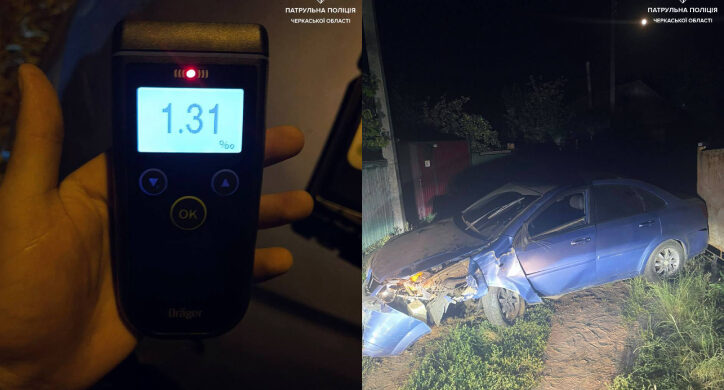 У Черкасах пʼяний водій скоїв дві ДТП